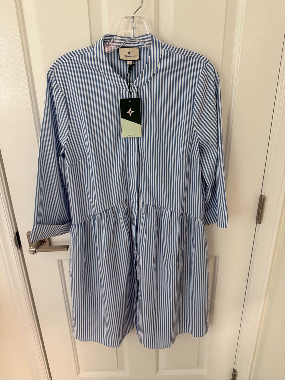 Tuckernuck Blue Stripe Royal Shirt Dress - Picture 3 of 7